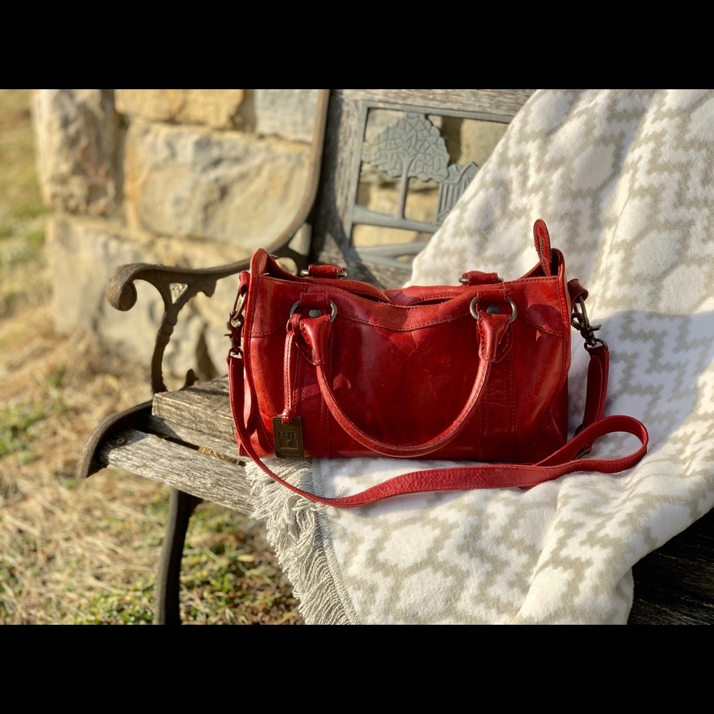 ❤️🔥EUC Frye Melissa Satchel In Red Clay🔥❤️